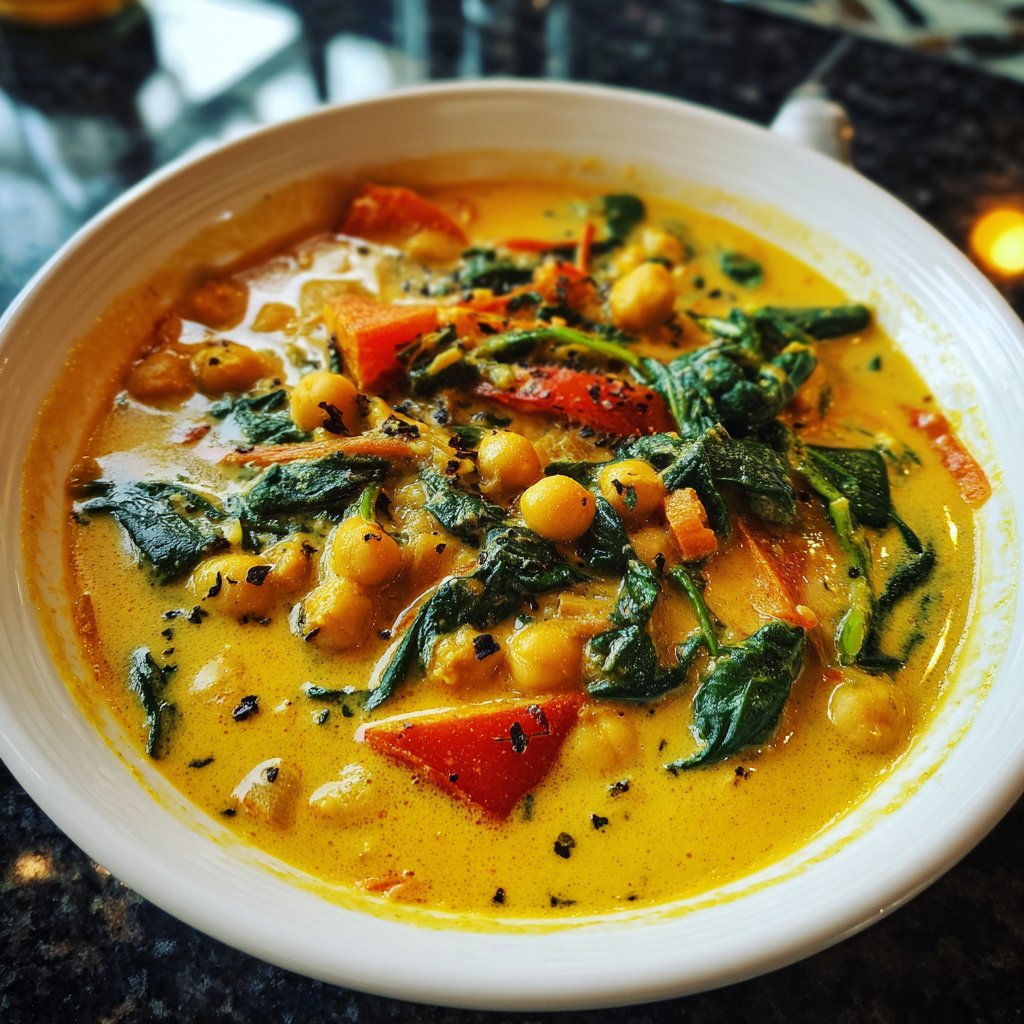 Vegetarisches Abendessen mit Curry