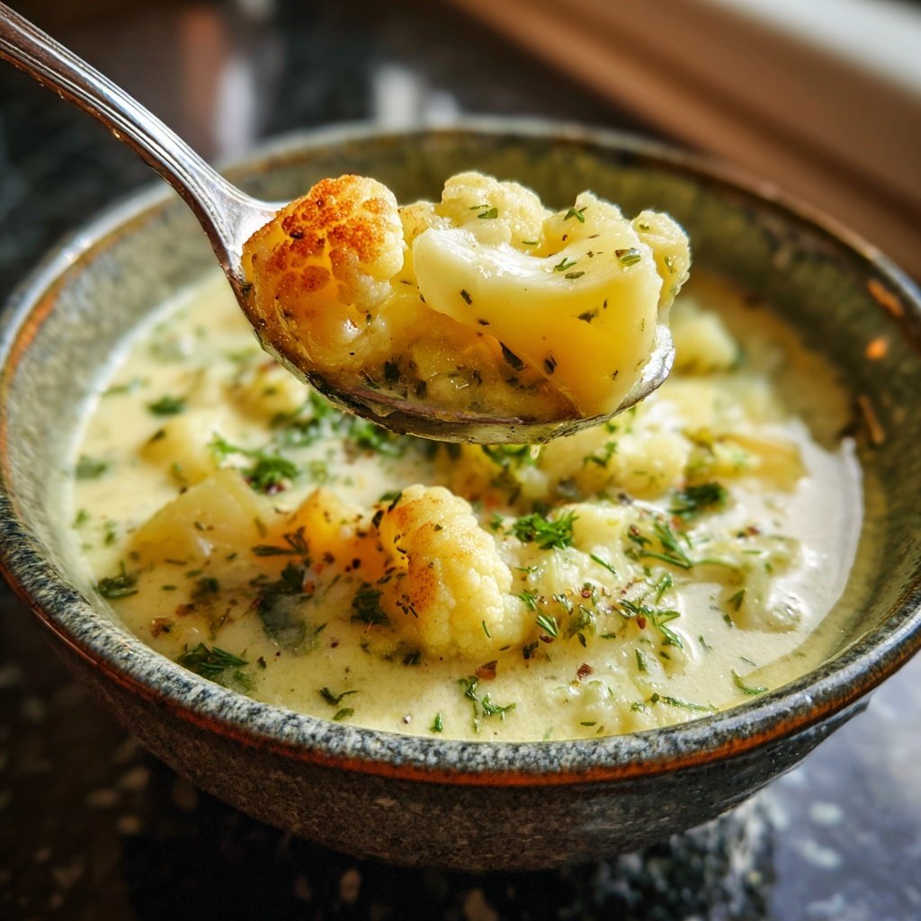 Blumenkohlsuppe mit Kartoffeln