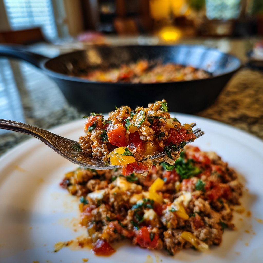 Hackfleisch Pfanne italienisch