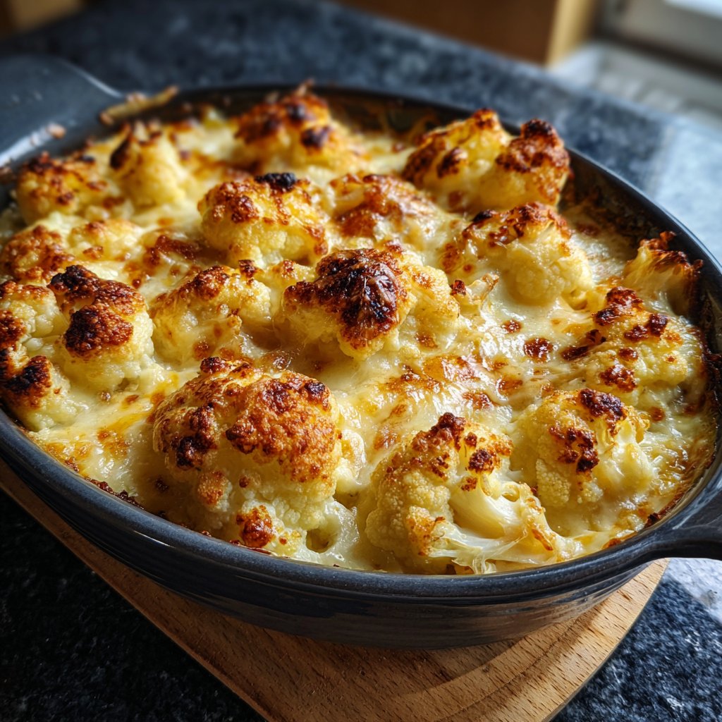 Blumenkohl mit Käsesauce überbacken