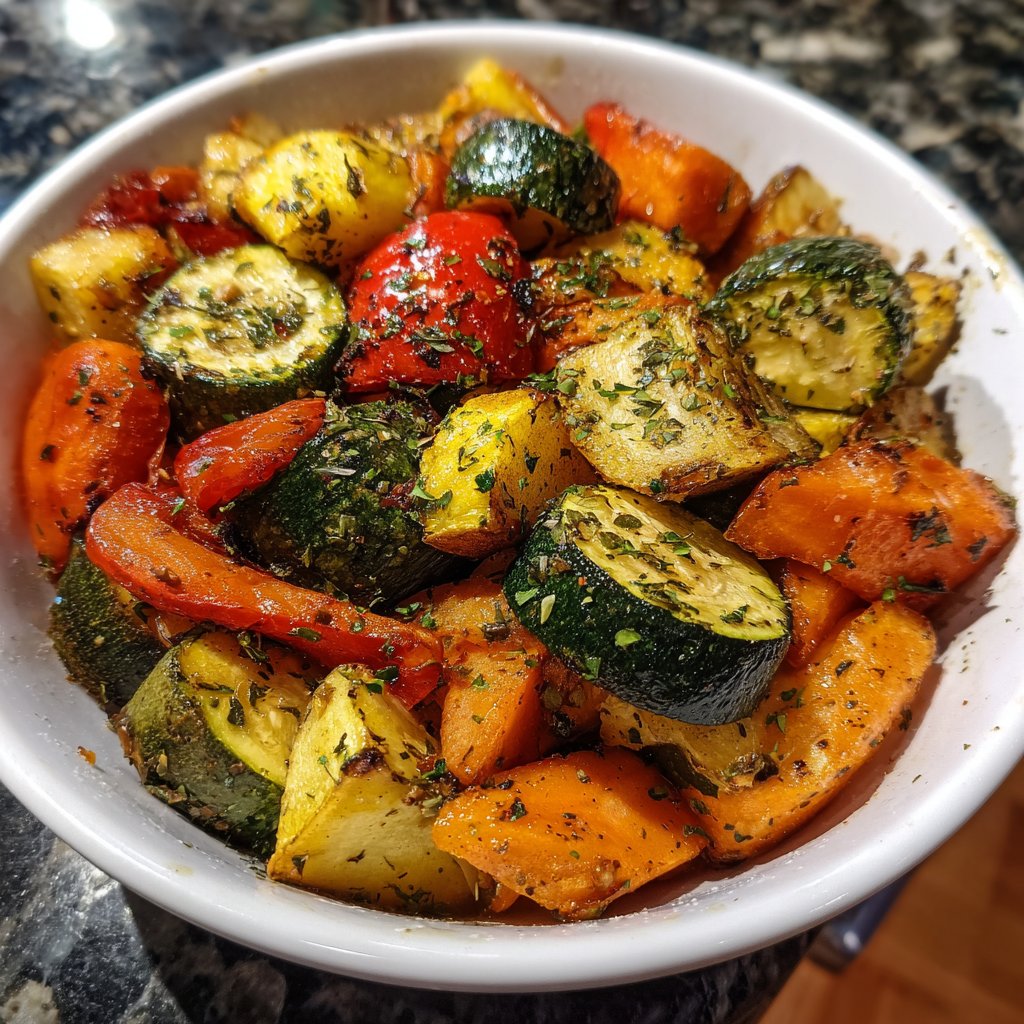 Abendessen mit Ofengemüse