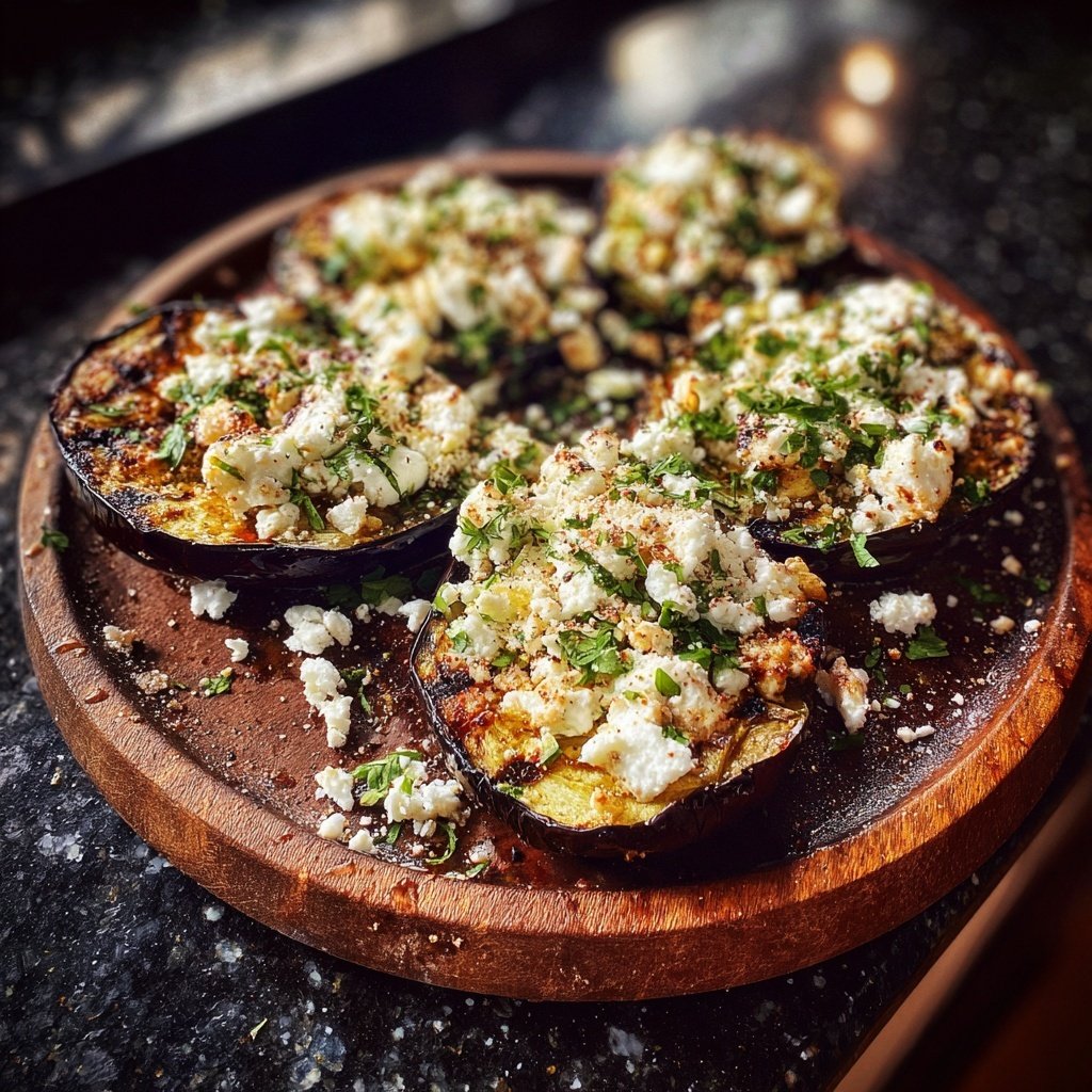 Gegrillte Auberginen Mit Feta