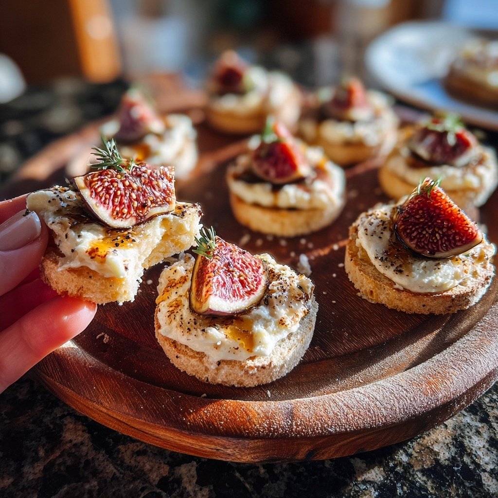 Canapés mit Feigenaufstrich