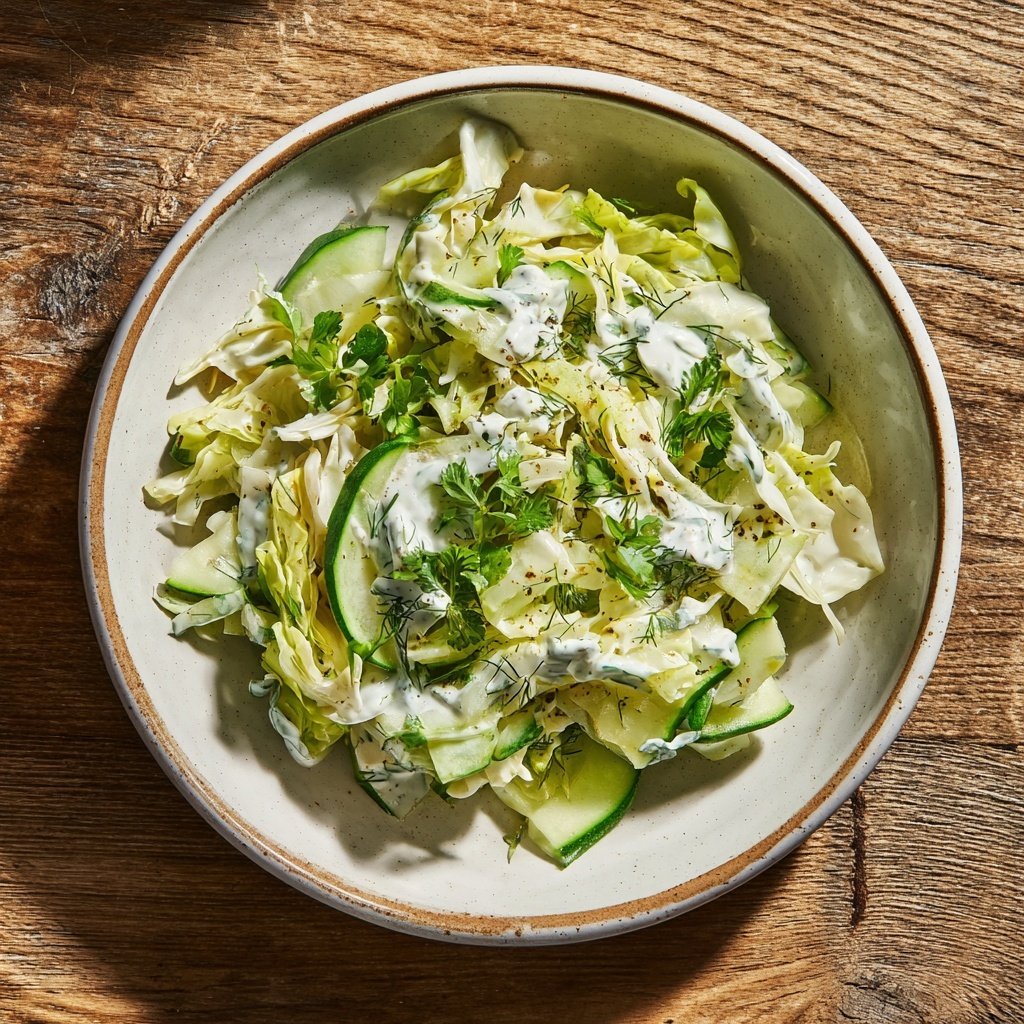 Leckerer Chinakohl-Salat mit Gurke & Joghurt