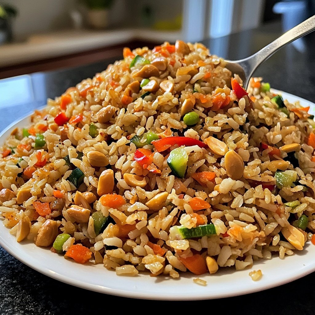 Gebratener Reis mit Erdnüssen