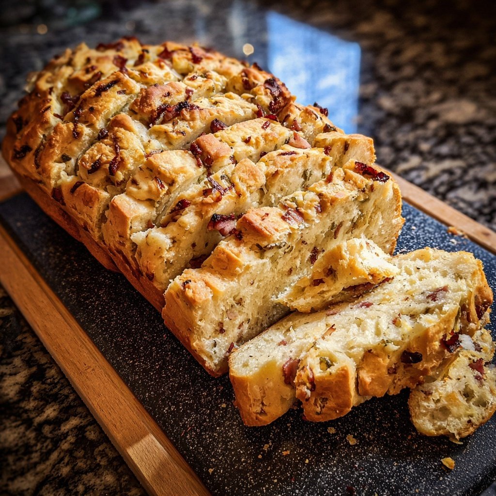 Zupfbrot Mit Schinken Würfeln