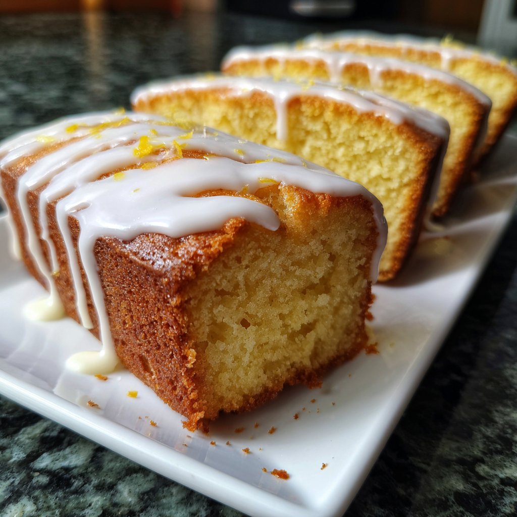 Zitronenkuchen mit Joghurtglasur